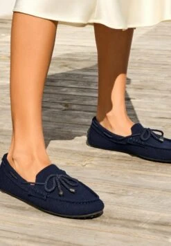 Giesswein Wool LoaferScarpe Da BarcaOcean Blue Donna Scarpe Piatte GI111E00H-K11