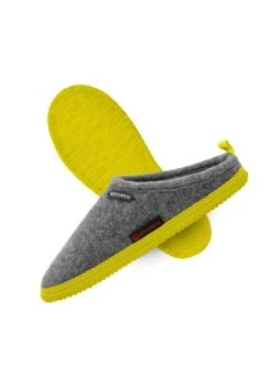 Giesswein Woolpops - Pantofole - Hellgrau Lime -Il Mondo Delle Scarpe c17daae75d9a4aa7be393595fa194f76